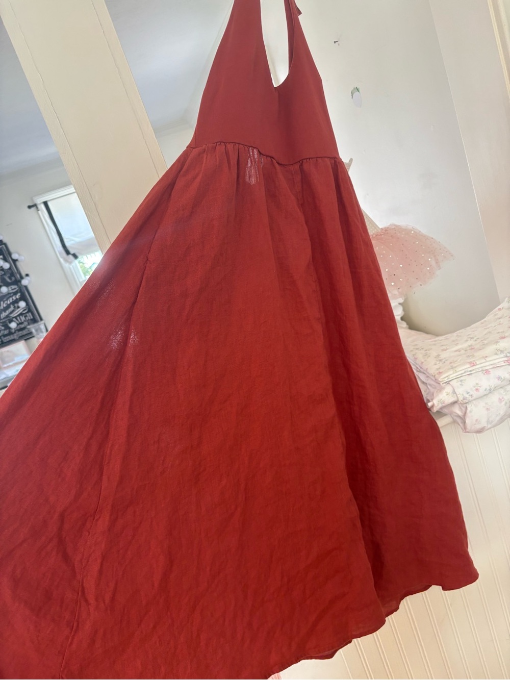 J. Crew Red A-Line Full Skirt